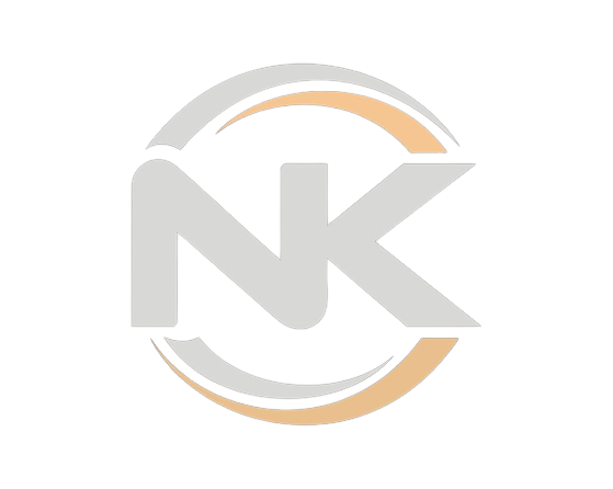 Offical Logo of NK Paint Industries With Silver and Light Brown Color NK Logo